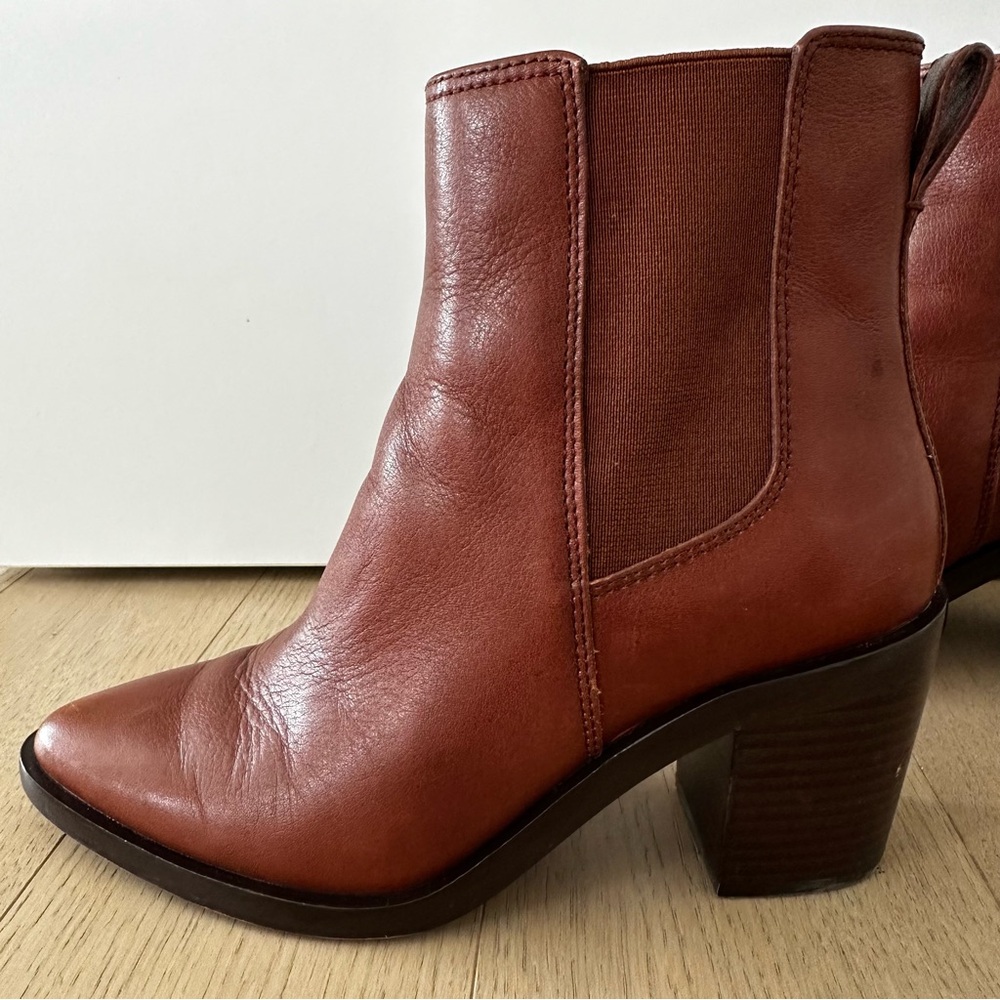 Madewell Elspeth Chelsea Heel Boot | Apple Butter Medium Brown Preloved - Picture 7 of 13